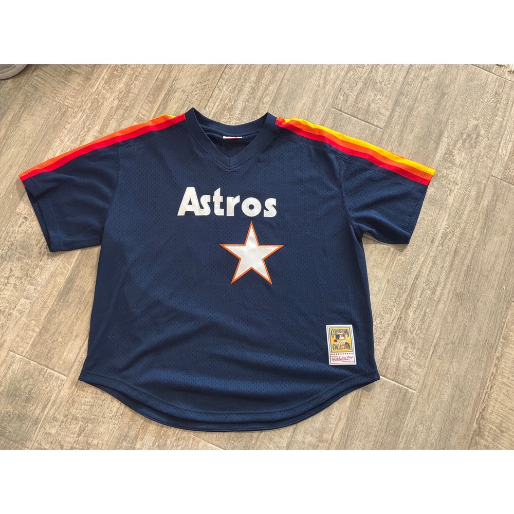 Mitchell & Ness Houston Astros Nolan Ryan 1988 Jersey Navy Blue Mesh 34 XL